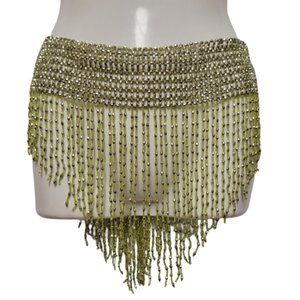 Hip Belt Glitter Elastic Belt Beaded Belt Bellydance Hipskirt Dance Accessory